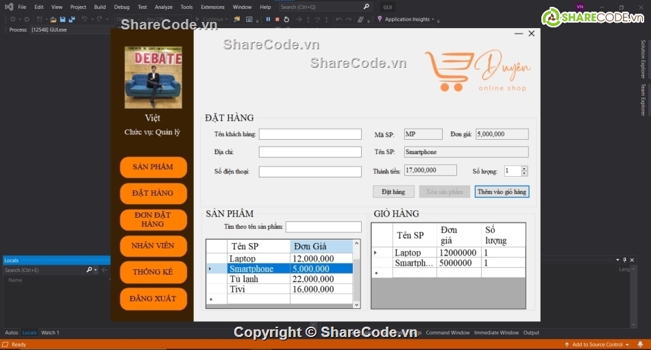 Sharecode Quản lý bán hàng Winform C#,Code phần mềm quản lý,Code quản lý bán hàng C#,Quản lý bán hàng C#,Quản lý bán hàng Winform C#